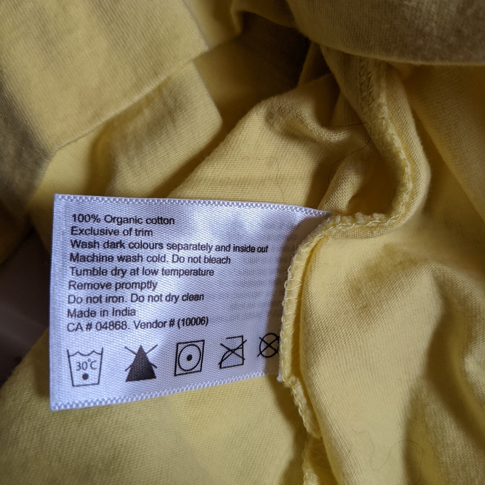 MEC Women's organic cotton short sleeve t-shirt in a sunny yellow XXL - Picture 3 of 5